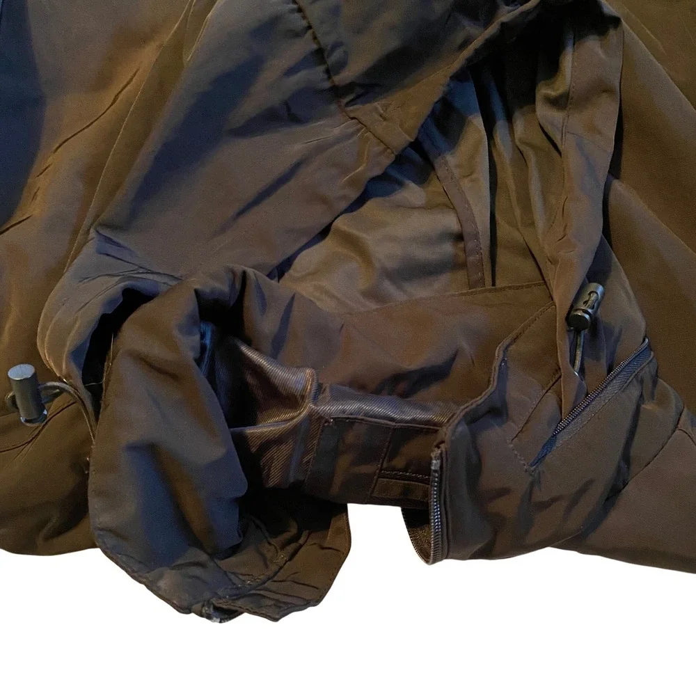 Calvin Klein Hooded Lightweight Jacket Black Zip Front Pockets Men's‎ Size L